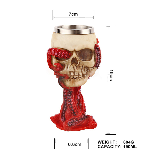 PandaHall Halloween 304 Stainless Steel 3D Skull Mug, Resin Octopus Tentacles Skeleton Cup, for Home Decorations Birthday Gift, Red...
PandaHall Halloween 304 Stainless Steel 3D Skull Mug, Resin Octopus Tentacles Skeleton Cup, for Home Decorations Birthday Gift, Red...