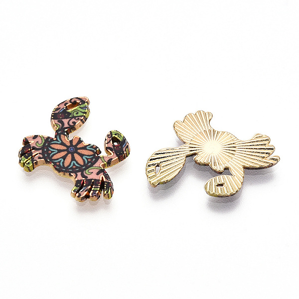 PandaHall Printed Alloy Pendants, Light Glod, Crab Charms, Coconut Brown, 19.5x20x1.5mm, Hole: 0.6mm Alloy Crab
PandaHall Printed Alloy Pendants, Light Glod, Crab Charms, Coconut Brown, 19.5x20x1.5mm, Hole: 0.6mm Alloy Crab