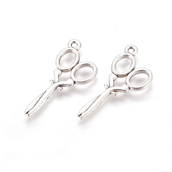 PandaHall Tibetan Style Zinc Alloy Pendants, Scissor, Antique Silver, 30x15x2mm, Hole: 1.6mm Alloy
PandaHall Tibetan Style Zinc Alloy Pendants, Scissor, Antique Silver, 30x15x2mm, Hole: 1.6mm Alloy