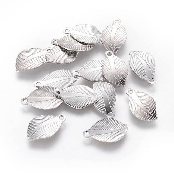 PandaHall 304 Stainless Steel Charms, Leaf, Stainless Steel Color, 13.8x8x0.7mm, Hole: 1mm 304 Stainless Steel Leaf
PandaHall 304 Stainless Steel Charms, Leaf, Stainless Steel Color, 13.8x8x0.7mm, Hole: 1mm 304 Stainless Steel Leaf