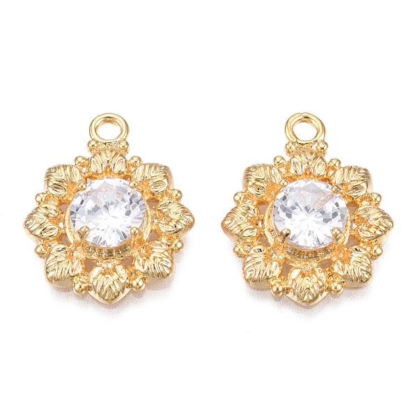 PandaHall Brass Micro Pave Cubic Zirconia Pendants, Real 18K Gold Plated, Flower, Cadmium Free & Nickel Free & Lead Free, Clear, 20x16x4.5mm...
PandaHall Brass Micro Pave Cubic Zirconia Pendants, Real 18K Gold Plated, Flower, Cadmium Free & Nickel Free & Lead Free, Clear, 20x16x4.5mm...