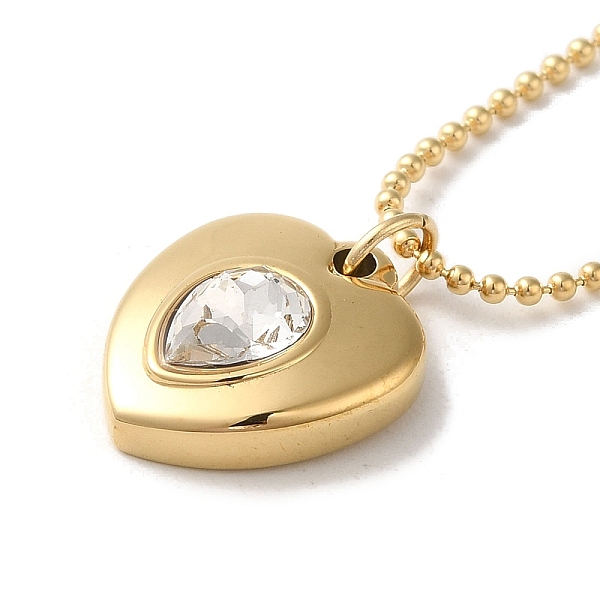 PandaHall Vacuum Plating 304 Stainless Steel Ball Chain Necklaces, Rhinestone Heart Pendant Necklaces, Clear, 16.46 inch(41.8cm) 304...
PandaHall Vacuum Plating 304 Stainless Steel Ball Chain Necklaces, Rhinestone Heart Pendant Necklaces, Clear, 16.46 inch(41.8cm) 304...
