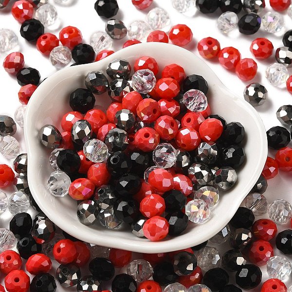 PandaHall Glass Beads, Faceted, Rondelle, Silver, 8x6mm, Hole: 1mm, about 1210pcs/500g Glass Rondelle Silver
PandaHall Glass Beads, Faceted, Rondelle, Silver, 8x6mm, Hole: 1mm, about 1210pcs/500g Glass Rondelle Silver