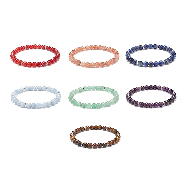PandaHall 7Pcs 7 Style Natural Mixed Gemstone Round Beaded Stretch Bracelets Set, Chakra Yoga Theme Stackable Bracelets for Women, Inner...
PandaHall 7Pcs 7 Style Natural Mixed Gemstone Round Beaded Stretch Bracelets Set, Chakra Yoga Theme Stackable Bracelets for Women, Inner...