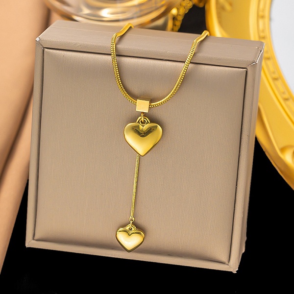 PandaHall 304 Stainless Steel Pendant Necklaces, Snake Chains, Heart, Golden, 15.75 inch(40cm) 304 Stainless Steel Heart
PandaHall 304 Stainless Steel Pendant Necklaces, Snake Chains, Heart, Golden, 15.75 inch(40cm) 304 Stainless Steel Heart