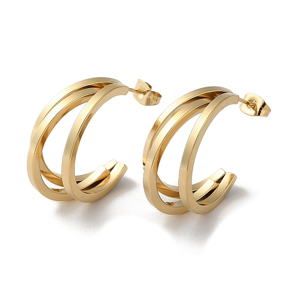 PandaHall 304 Stainless Steel Stud Earrings, Split Earrings, Real 14K Gold Plated, 25.5x12.5mm 304 Stainless Steel Arch
PandaHall 304 Stainless Steel Stud Earrings, Split Earrings, Real 14K Gold Plated, 25.5x12.5mm 304 Stainless Steel Arch