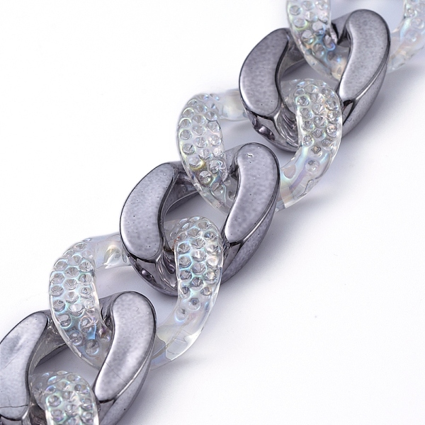 PandaHall Handmade Acrylic Curb Chains, with CCB Plastic Linking Rings, Oval, for Jewelry Making, Clear, Gunmetal, 30x21x6mm, 29.5x24.5x4mm...
PandaHall Handmade Acrylic Curb Chains, with CCB Plastic Linking Rings, Oval, for Jewelry Making, Clear, Gunmetal, 30x21x6mm, 29.5x24.5x4mm...