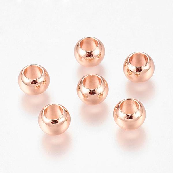 PandaHall Environment Brass European Beads, Lager Hole Beads, Long-Lasting Plated, Rondelle, Rose Gold, 8x5.5mm, Hole: 4.5mm Brass Rondelle
PandaHall Environment Brass European Beads, Lager Hole Beads, Long-Lasting Plated, Rondelle, Rose Gold, 8x5.5mm, Hole: 4.5mm Brass Rondelle