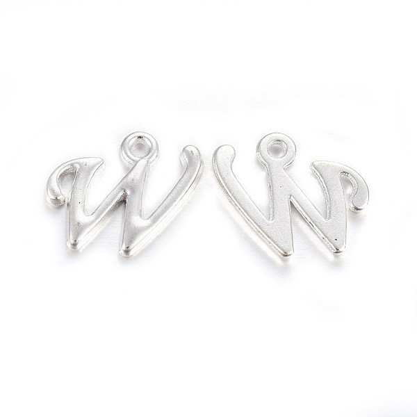 PandaHall Silver Color Plated Alloy Letter Pendants, Rack Plating, Cadmium Free & Lead Free, Letter.W, 15x13x2mm, Hole: 1.5mm Alloy Letter
PandaHall Silver Color Plated Alloy Letter Pendants, Rack Plating, Cadmium Free & Lead Free, Letter.W, 15x13x2mm, Hole: 1.5mm Alloy Letter