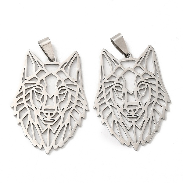 PandaHall 201 Stainless Steel Pendants, Laser Cut, Hollow, Wolf Head Charm, Stainless Steel Color, 43x30.5x1mm, Hole: 9x4mm 201 Stainless...
PandaHall 201 Stainless Steel Pendants, Laser Cut, Hollow, Wolf Head Charm, Stainless Steel Color, 43x30.5x1mm, Hole: 9x4mm 201 Stainless...