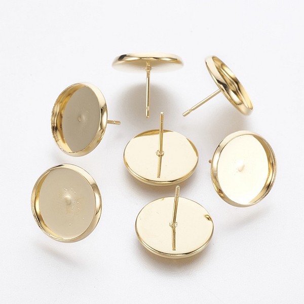 PandaHall 202 Stainless Steel Stud Earring Findings, with 304 Stainless Steel Pin, Flat Round, Golden, 12mm, 10mm inner diameter, Pin: 0.9mm...
PandaHall 202 Stainless Steel Stud Earring Findings, with 304 Stainless Steel Pin, Flat Round, Golden, 12mm, 10mm inner diameter, Pin: 0.9mm...