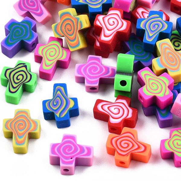 PandaHall Handmade Polymer Clay Beads, Cross, Mixed Color, 12x10x4.5mm, Hole: 1.6mm Polymer Clay Cross Multicolor
PandaHall Handmade Polymer Clay Beads, Cross, Mixed Color, 12x10x4.5mm, Hole: 1.6mm Polymer Clay Cross Multicolor