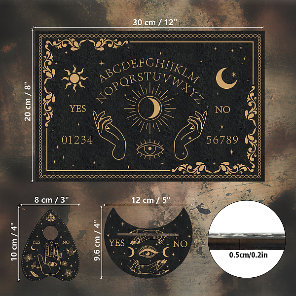 PandaHall AHANDMAKER 12x8 Wood Spirit Board Kit Talking Boards Pendulum Board Planchette Sphere Holder Tarot Card Stand for Metaphysical...
PandaHall AHANDMAKER 12x8 Wood Spirit Board Kit Talking Boards Pendulum Board Planchette Sphere Holder Tarot Card Stand for Metaphysical...