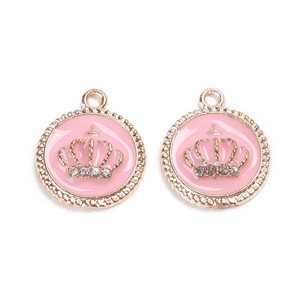 PandaHall Alloy Enamel Pendants, with Crystal Resin Rhinestone, Flat Round with Crown, Pink, 19.5x15.5x3.5mm, Hole: 1.5mm Alloy+Resin Crown...
PandaHall Alloy Enamel Pendants, with Crystal Resin Rhinestone, Flat Round with Crown, Pink, 19.5x15.5x3.5mm, Hole: 1.5mm Alloy+Resin Crown...