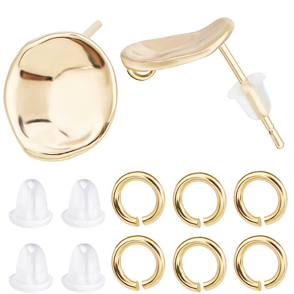 PandaHall CREATCABIN 10Pcs Brass Stud Earring Findings, Flat Round, with Vertical Loops, with 40Pcs Jump Rings and 20Pcs Plastic Ear Nuts...
PandaHall CREATCABIN 10Pcs Brass Stud Earring Findings, Flat Round, with Vertical Loops, with 40Pcs Jump Rings and 20Pcs Plastic Ear Nuts...