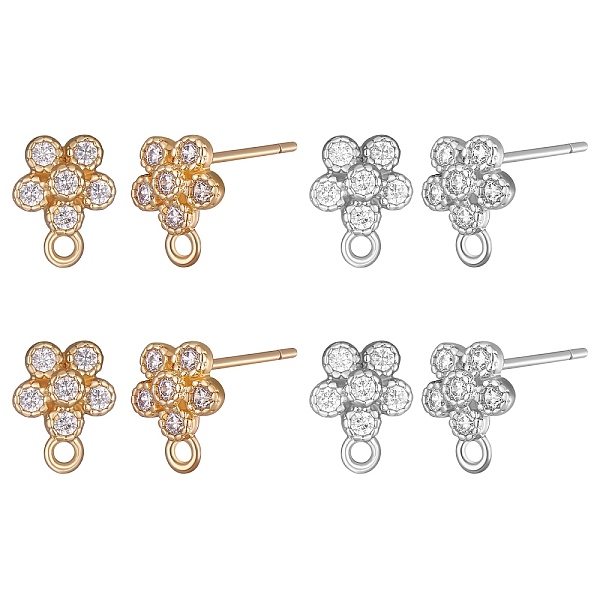 PandaHall 4 Pairs 2 Colors Rack Plating Brass Micro Pave Cubic Zirconia Stud Earring Findings, with 925 Sterling Silver Plating Pins and..., Clear
PandaHall 4 Pairs 2 Colors Rack Plating Brass Micro Pave Cubic Zirconia Stud Earring Findings, with 925 Sterling Silver Plating Pins and..., Clear