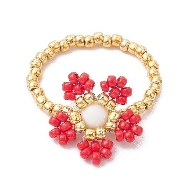PandaHall Round Seed Beads with Gemstone Beads Rings, Flower, Red, Inner Diameter: 27mm Glass Flower Red
PandaHall Round Seed Beads with Gemstone Beads Rings, Flower, Red, Inner Diameter: 27mm Glass Flower Red