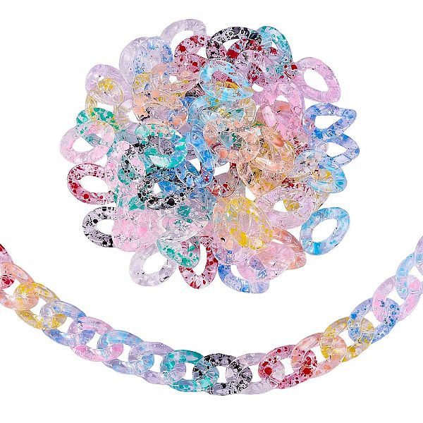 PandaHall 100Pcs 10 Colors Transparent Acrylic Linking Rings, Quick Link Connectors, Twist, Mixed Color, 29.5x20x6mm, Inner Diameter: 8mm..., Multicolor
PandaHall 100Pcs 10 Colors Transparent Acrylic Linking Rings, Quick Link Connectors, Twist, Mixed Color, 29.5x20x6mm, Inner Diameter: 8mm..., Multicolor