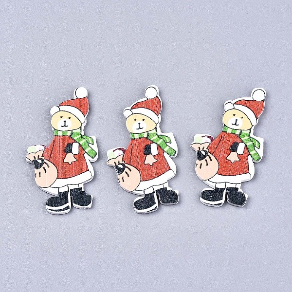 PandaHall Christmas Theme Printed Natural Wood Cabochons, Dyed, Santa Bear, Orange Red, 50x27.5x2mm Wood Bear
PandaHall Christmas Theme Printed Natural Wood Cabochons, Dyed, Santa Bear, Orange Red, 50x27.5x2mm Wood Bear