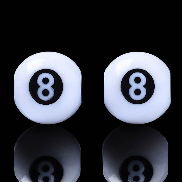PandaHall Opaque Acrylic Beads, Round with Number 8, White, 11.5x10.5mm, Hole: 3.5mm, about 640pcs/500g Acrylic Round White
PandaHall Opaque Acrylic Beads, Round with Number 8, White, 11.5x10.5mm, Hole: 3.5mm, about 640pcs/500g Acrylic Round White