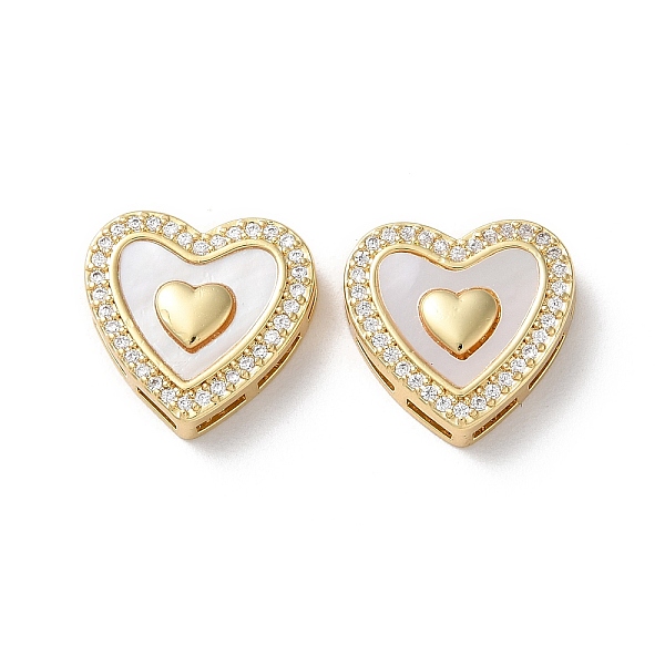 PandaHall Brass Micro Pave Clear Cubic Zirconia Heart Multi-Strand Links, with Shell, Real 18K Gold Plated, 14.5x15x4.5mm, Hole: 3.5x6x1mm...
PandaHall Brass Micro Pave Clear Cubic Zirconia Heart Multi-Strand Links, with Shell, Real 18K Gold Plated, 14.5x15x4.5mm, Hole: 3.5x6x1mm...