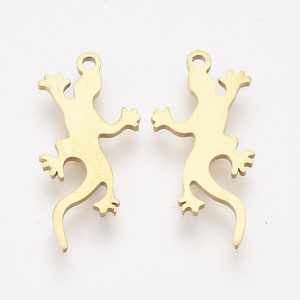 PandaHall 201 Stainless Steel Pendants, Laser Cut Pendants, Gecko, Golden, 20x10x1mm, Hole: 1mm 201 Stainless Steel Other Animal
PandaHall 201 Stainless Steel Pendants, Laser Cut Pendants, Gecko, Golden, 20x10x1mm, Hole: 1mm 201 Stainless Steel Other Animal