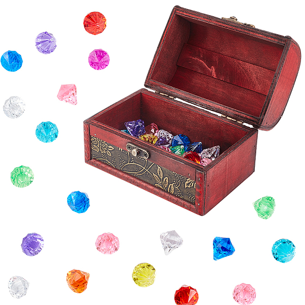 PandaHall Olycraft 30Pcs Transparent Acrylic Diving Gem Pool Toy, Diamond Shape, with 1Pc Retro Wood Jewelry Treasure Box, Mixed Color..., Multicolor
PandaHall Olycraft 30Pcs Transparent Acrylic Diving Gem Pool Toy, Diamond Shape, with 1Pc Retro Wood Jewelry Treasure Box, Mixed Color..., Multicolor