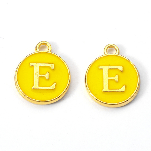 PandaHall Golden Plated Alloy Enamel Charms, Enamelled Sequins, Flat Round with Letter, Gold, Letter.E, 14x12x2mm, Hole: 1.5mm Alloy+Enamel...
PandaHall Golden Plated Alloy Enamel Charms, Enamelled Sequins, Flat Round with Letter, Gold, Letter.E, 14x12x2mm, Hole: 1.5mm Alloy+Enamel...