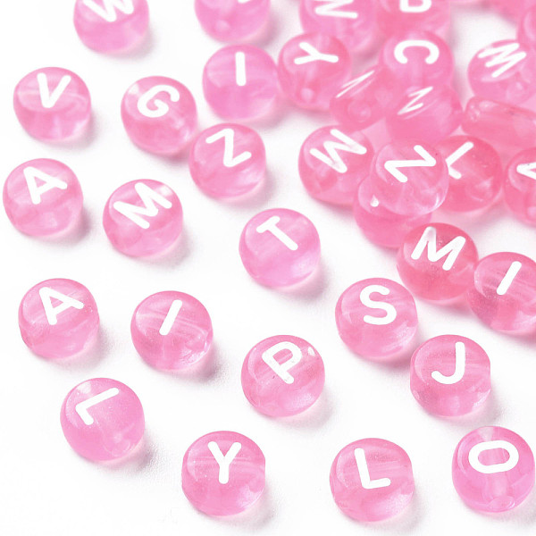 PandaHall Transparent Acrylic Beads, Horizontal Hole, Mixed Letters, Flat Round, Pearl Pink, 7x4mm, Hole: 1.5mm, about 3700pcs/500g Acrylic...
PandaHall Transparent Acrylic Beads, Horizontal Hole, Mixed Letters, Flat Round, Pearl Pink, 7x4mm, Hole: 1.5mm, about 3700pcs/500g Acrylic...
