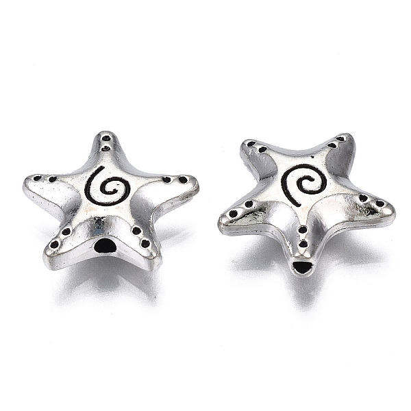 PandaHall Tibetan Style Alloy Beads, Cadmium Free & Lead Free, Starfish, Antique Silver, 15x16x4.5mm, Hole: 1.6mm, about 430pcs/1000g Alloy...
PandaHall Tibetan Style Alloy Beads, Cadmium Free & Lead Free, Starfish, Antique Silver, 15x16x4.5mm, Hole: 1.6mm, about 430pcs/1000g Alloy...
