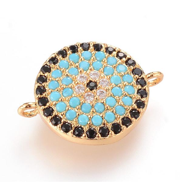 PandaHall Brass Micro Pave Cubic Zirconia Links, Flat Round, Golden, 17x12.5x3mm, Hole: 1mm Brass+Cubic Zirconia Flat Round
PandaHall Brass Micro Pave Cubic Zirconia Links, Flat Round, Golden, 17x12.5x3mm, Hole: 1mm Brass+Cubic Zirconia Flat Round