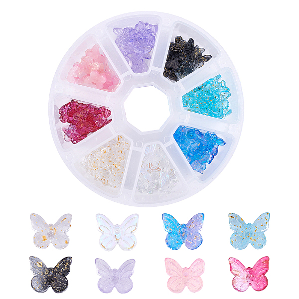 PandaHall Transparent Spray Painted Glass Charms, with Glitter Powder, Butterfly, Mixed Color, 9.5x11x3mm, Hole: 0.8mm, 160pcs/box Glass..., Multicolor
PandaHall Transparent Spray Painted Glass Charms, with Glitter Powder, Butterfly, Mixed Color, 9.5x11x3mm, Hole: 0.8mm, 160pcs/box Glass..., Multicolor