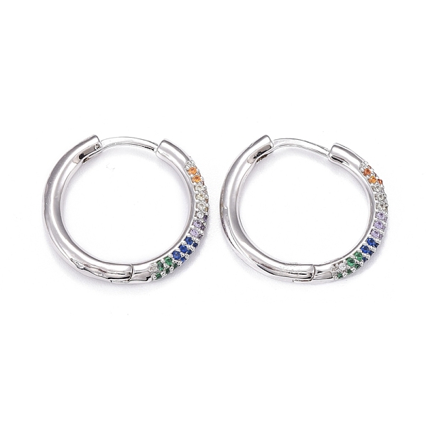 PandaHall Brass Micro Pave Cubic Zirconia Huggie Hoop Earrings, Long-Lasting Plated, Ring, Colorful, Real Platinum Plated, 20x2.5mm, Pin...
PandaHall Brass Micro Pave Cubic Zirconia Huggie Hoop Earrings, Long-Lasting Plated, Ring, Colorful, Real Platinum Plated, 20x2.5mm, Pin...
