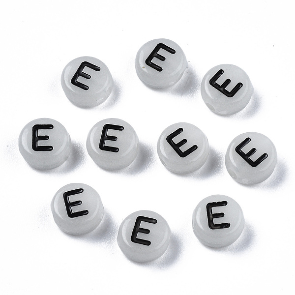 PandaHall Acrylic Beads, with Enamel and Luminous, Horizontal Hole, Flat Round with Black Letter, Glow in the Dark, Light Grey, Letter.E...
PandaHall Acrylic Beads, with Enamel and Luminous, Horizontal Hole, Flat Round with Black Letter, Glow in the Dark, Light Grey, Letter.E...