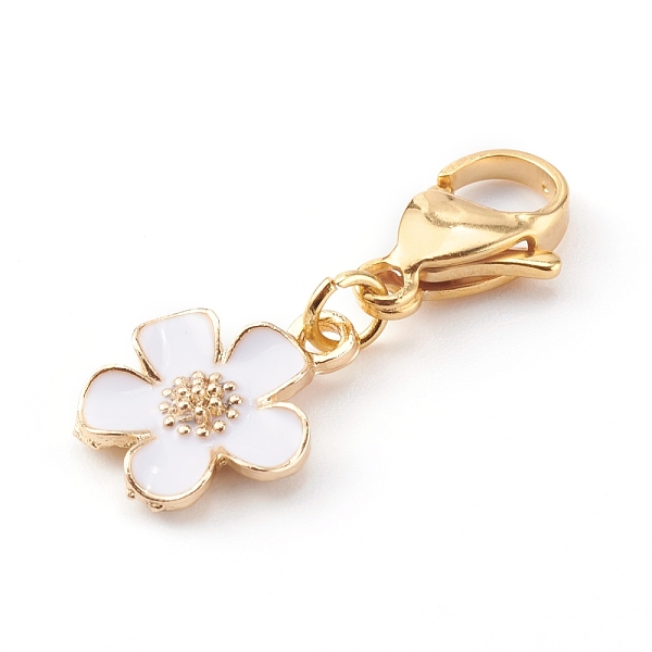 PandaHall Zinc Alloy Enamel Pendants, with Golden 304 Stainless Steel Lobster Claw Clasps, Flower, White, 31mm, Flower: 15.5x13x2.5mm...
PandaHall Zinc Alloy Enamel Pendants, with Golden 304 Stainless Steel Lobster Claw Clasps, Flower, White, 31mm, Flower: 15.5x13x2.5mm...