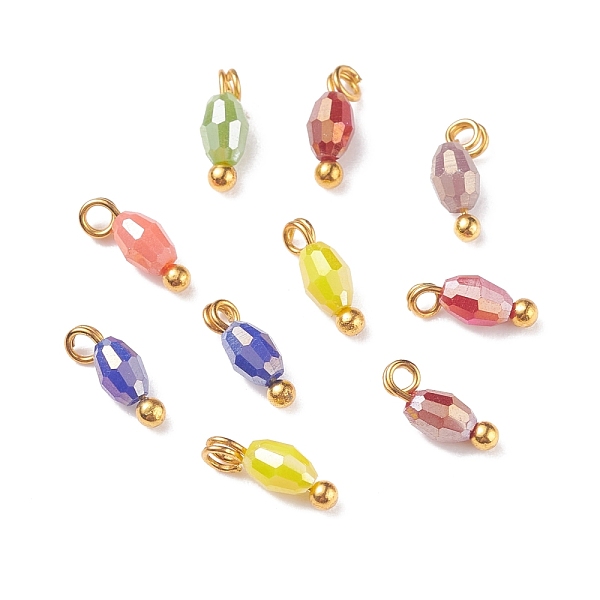 PandaHall Electroplate Glass Charms, with Brass Ball Head Pins, Golden, Coconut Brown, 8.5x3mm, Hole: 1.2mm Glass Rice
PandaHall Electroplate Glass Charms, with Brass Ball Head Pins, Golden, Coconut Brown, 8.5x3mm, Hole: 1.2mm Glass Rice