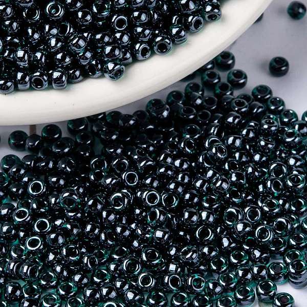 PandaHall MIYUKI Round Rocailles Beads, Japanese Seed Beads, (RR362) Ruby Lined Emerald Luster, 8/0, 3mm, Hole: 1mm, about 422~455pcs/bottle..., Green
PandaHall MIYUKI Round Rocailles Beads, Japanese Seed Beads, (RR362) Ruby Lined Emerald Luster, 8/0, 3mm, Hole: 1mm, about 422~455pcs/bottle..., Green