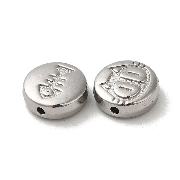 PandaHall 304 Stainless Steel Beads, Flat Round with Cat & Bone Fish, Stainless Steel Color, 11x4mm, Hole: 1.5mm 304 Stainless Steel Flat...
PandaHall 304 Stainless Steel Beads, Flat Round with Cat & Bone Fish, Stainless Steel Color, 11x4mm, Hole: 1.5mm 304 Stainless Steel Flat...