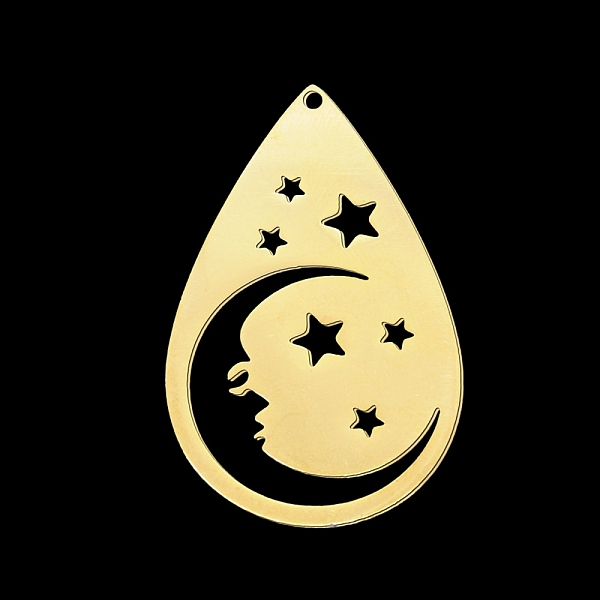 PandaHall 201 Stainless Steel Pendants, Laser Cut, Teardrop with Star, Golden, 37.5x23.5x1mm, Hole: 1.5mm 201 Stainless Steel Teardrop
PandaHall 201 Stainless Steel Pendants, Laser Cut, Teardrop with Star, Golden, 37.5x23.5x1mm, Hole: 1.5mm 201 Stainless Steel Teardrop
