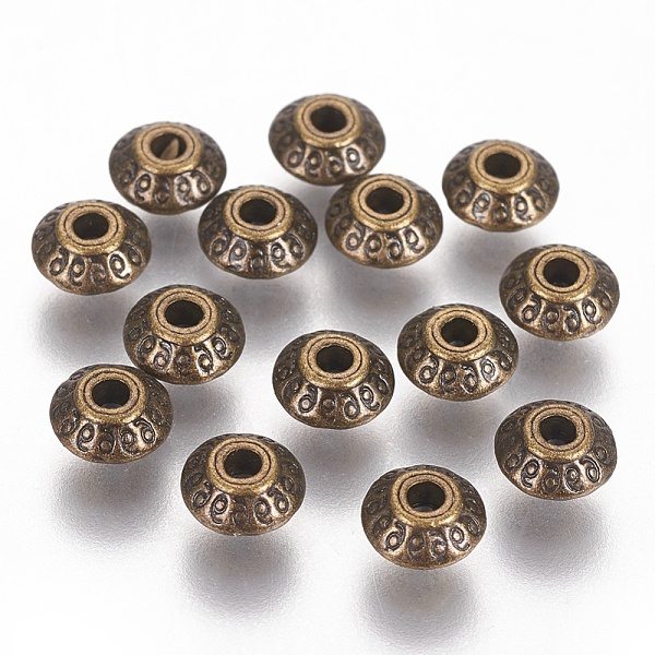 PandaHall Tibetan Style Alloy Beads, Lead Free & Nickel Free & Cadmium Free, Bicone, Antique Bronze Color, about 7mm long, 7mm wide, 4.5mm...
PandaHall Tibetan Style Alloy Beads, Lead Free & Nickel Free & Cadmium Free, Bicone, Antique Bronze Color, about 7mm long, 7mm wide, 4.5mm...