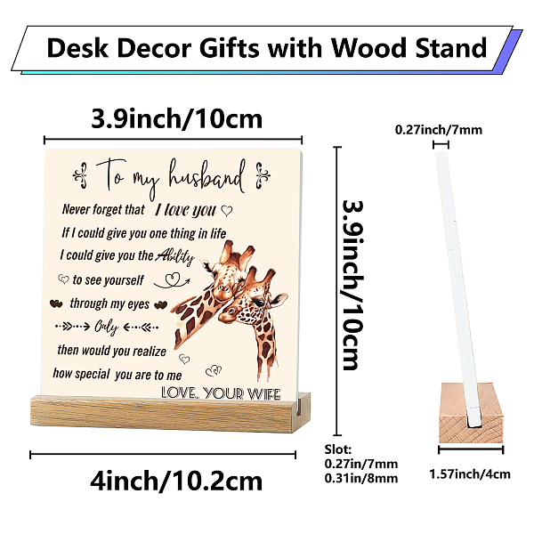 PandaHall CREATCABIN Inspirational Quotes Desk Decor Gift To My Husband Home Office Decor Ceramic Plaque Positive Table Sign Encouragement..., Multicolor
PandaHall CREATCABIN Inspirational Quotes Desk Decor Gift To My Husband Home Office Decor Ceramic Plaque Positive Table Sign Encouragement..., Multicolor