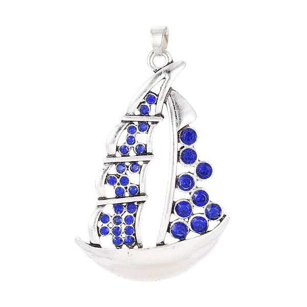 PandaHall Tibetan Style Alloy Rhinestone Pendants, Sailboat, Antique Silver, Sapphire, 59x39x4mm, Hole: 7mm Alloy+Rhinestone Vehicle Blue
PandaHall Tibetan Style Alloy Rhinestone Pendants, Sailboat, Antique Silver, Sapphire, 59x39x4mm, Hole: 7mm Alloy+Rhinestone Vehicle Blue