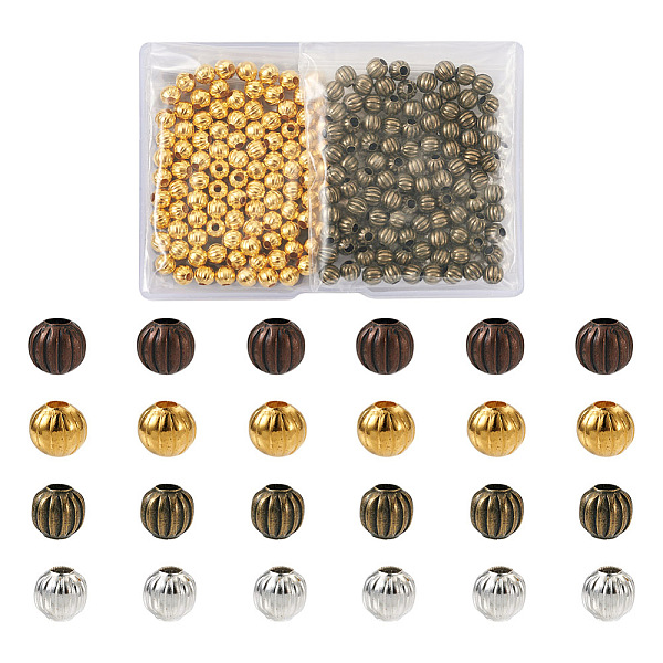 PandaHall Kissitty 400Pcs 4 Colors Iron Corrugated Beads, Round, Golden, 6mm, Hole: 2mm, 100pcs/color Iron Round
PandaHall Kissitty 400Pcs 4 Colors Iron Corrugated Beads, Round, Golden, 6mm, Hole: 2mm, 100pcs/color Iron Round