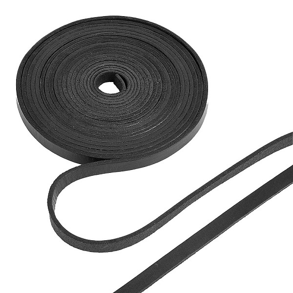PandaHall Gorgecraft Flat Cowhide Leather Cord, for Jewelry Making, Black, 10.5x3mm Cowhide Flat Black
PandaHall Gorgecraft Flat Cowhide Leather Cord, for Jewelry Making, Black, 10.5x3mm Cowhide Flat Black