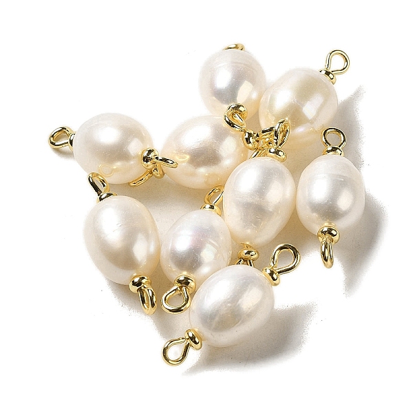 PandaHall Natural Pearl Connector Charms, Potato Links with Real 18K Gold Plated Brass Double Loops, Floral White, 23~24x8.5~10mm, Hole...
PandaHall Natural Pearl Connector Charms, Potato Links with Real 18K Gold Plated Brass Double Loops, Floral White, 23~24x8.5~10mm, Hole...