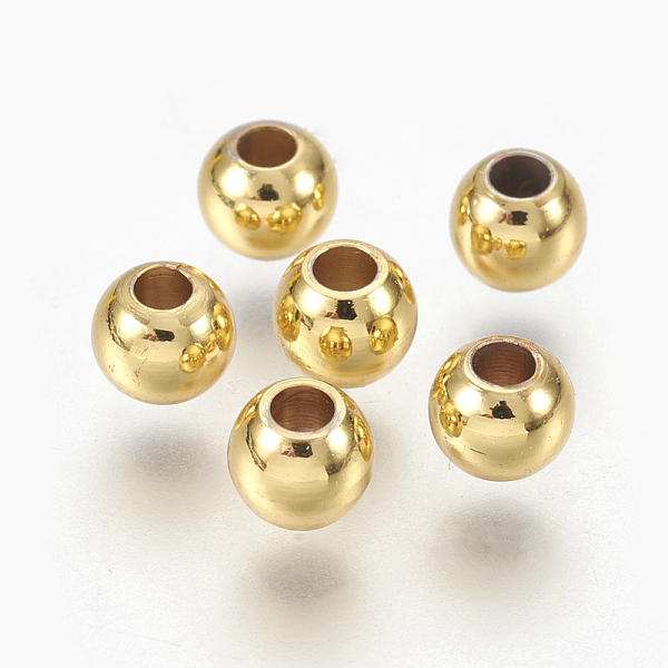 PandaHall Brass Spacer Beads, Long-Lasting Plated, Round, Golden, 4x3.5mm, Hole: 1.5mm Brass Round
PandaHall Brass Spacer Beads, Long-Lasting Plated, Round, Golden, 4x3.5mm, Hole: 1.5mm Brass Round