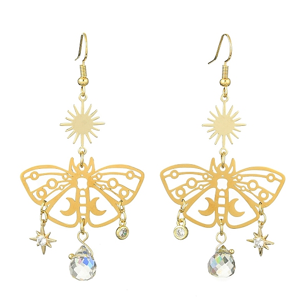 PandaHall 201 Stainless Steel Butterfly Chandelier Earrings with Brass Pins, Glass Teardtrop Long Drop Earrings, Golden, 69x36mm 201..., Clear
PandaHall 201 Stainless Steel Butterfly Chandelier Earrings with Brass Pins, Glass Teardtrop Long Drop Earrings, Golden, 69x36mm 201..., Clear
