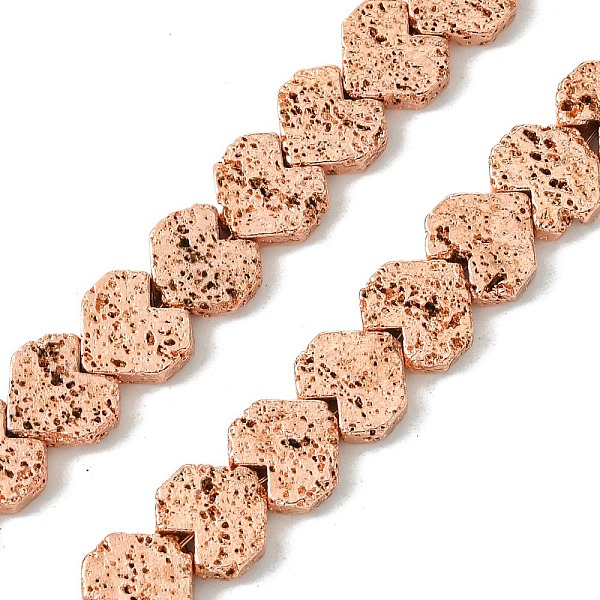 PandaHall Electroplated Natural Lava Rock Beads Strands, Heart, Rose Gold Plated, 7.5~8.5x8~8.5x2.5~3mm, Hole: 0.9mm, about 54pcs/strand...
PandaHall Electroplated Natural Lava Rock Beads Strands, Heart, Rose Gold Plated, 7.5~8.5x8~8.5x2.5~3mm, Hole: 0.9mm, about 54pcs/strand...