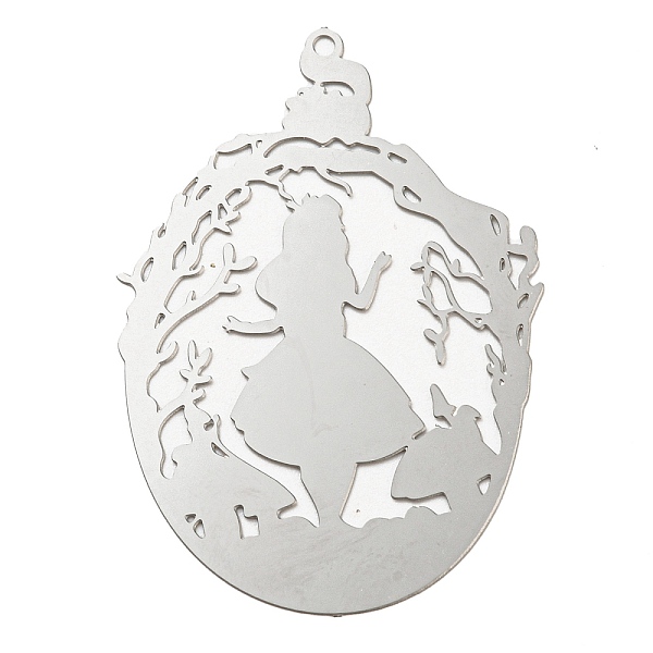 PandaHall 201 Stainless Steel Pendants, Etched Metal Embellishments, Girls Charm, Stainless Steel Color, 40.5x28x0.2mm, Hole: 1.2mm 201...
PandaHall 201 Stainless Steel Pendants, Etched Metal Embellishments, Girls Charm, Stainless Steel Color, 40.5x28x0.2mm, Hole: 1.2mm 201...