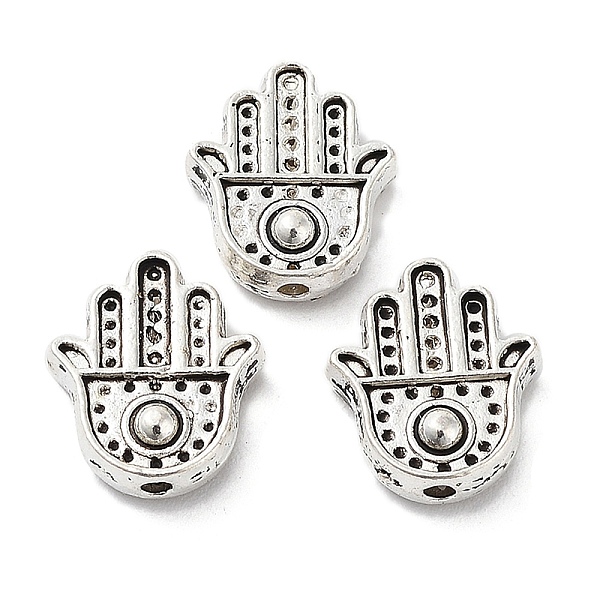 PandaHall Tibetan Style Alloy Beads, Cadmium Free & Lead Free, Hamsa Hand, Antique Silver, 11x9.5x4mm, Hole: 2mm, Fit for 0.7mm Rhinestone...
PandaHall Tibetan Style Alloy Beads, Cadmium Free & Lead Free, Hamsa Hand, Antique Silver, 11x9.5x4mm, Hole: 2mm, Fit for 0.7mm Rhinestone...